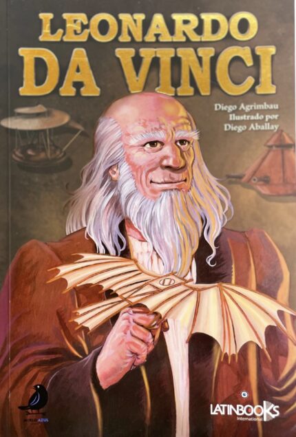 Portada del libro ilustrado “Leonardo Da Vinci”, una novela gráfica publicada por Mirlo Azul.